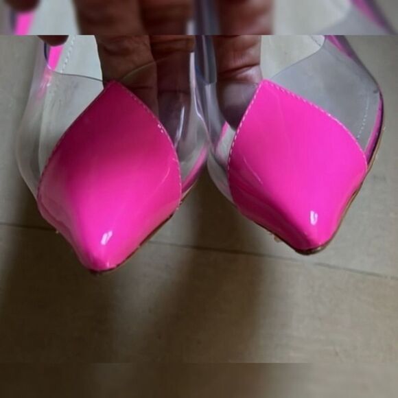 Schutz Cendi Pink and Lucite High Heel Pump size 5.5 - Picture 7 of 10